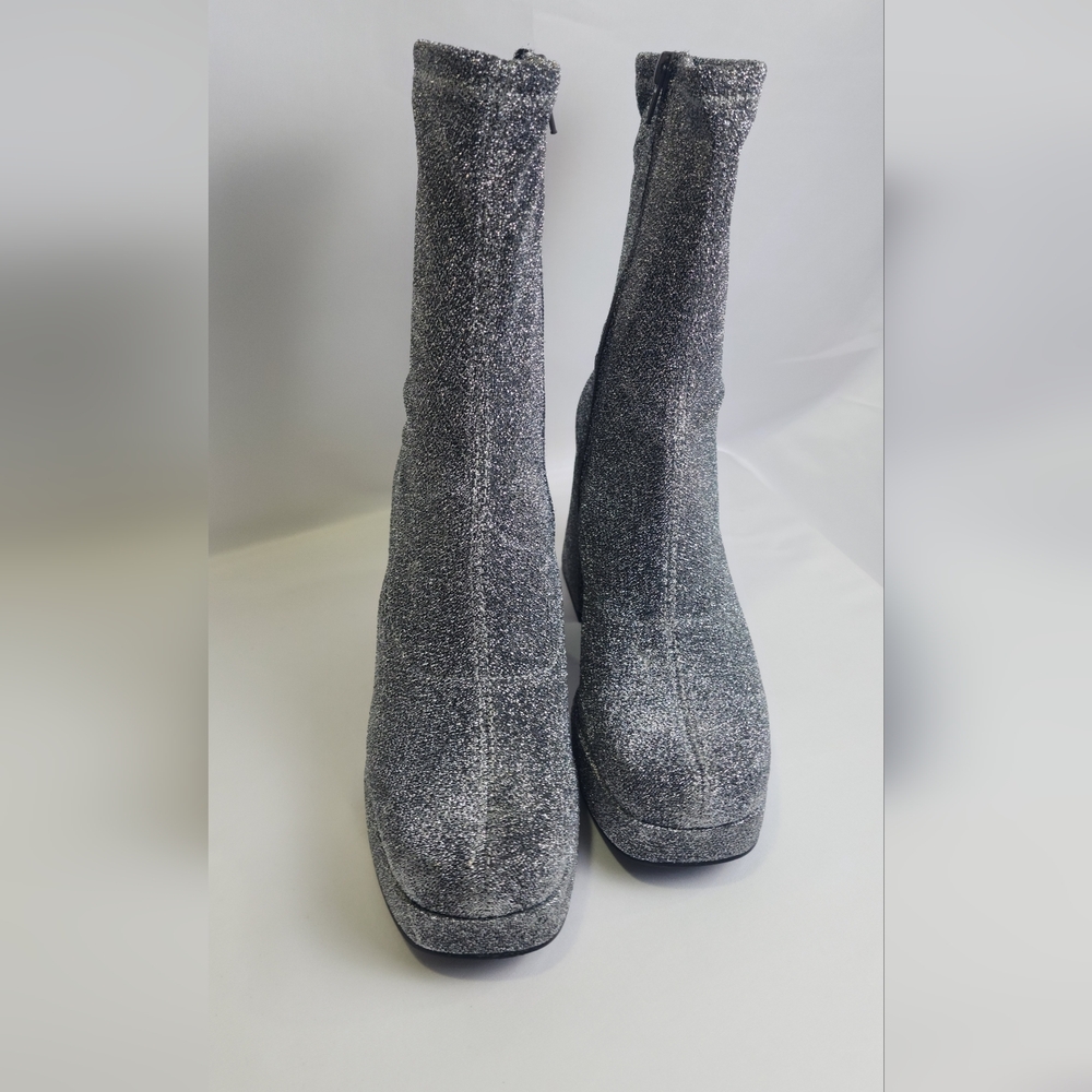 Abound Women’s Steffie Platform Bootie Silver Sz 8 New - Picture 9 of 12